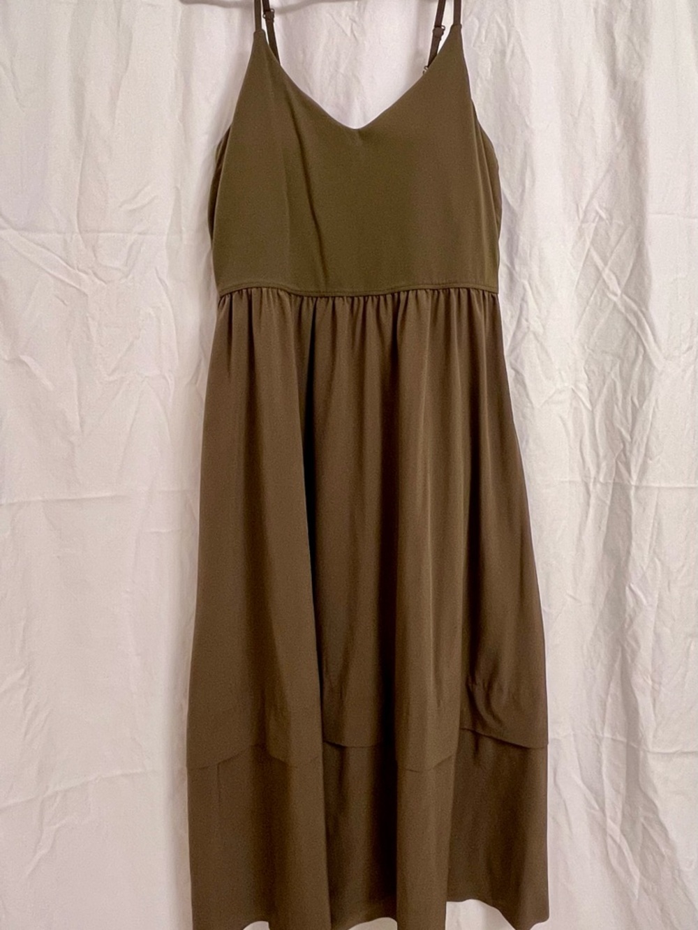 Athleta Olive Spaghetti-Strap Midi Dress